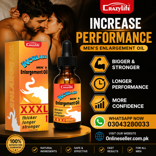 Crazy Life Increase Men Enlargement Oil In Pakistan