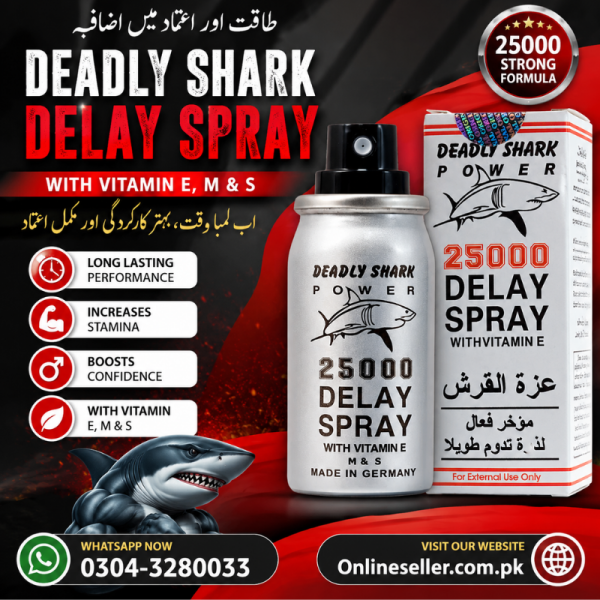Deadly Shark Power 25000 Delay Spray 45Ml In PakistanDeadly Shark Power 25000 Delay Spray 45Ml In Pakistan