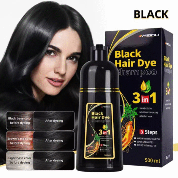 Black Hair Dye Shampoo 3In1 500Ml In Pakistan