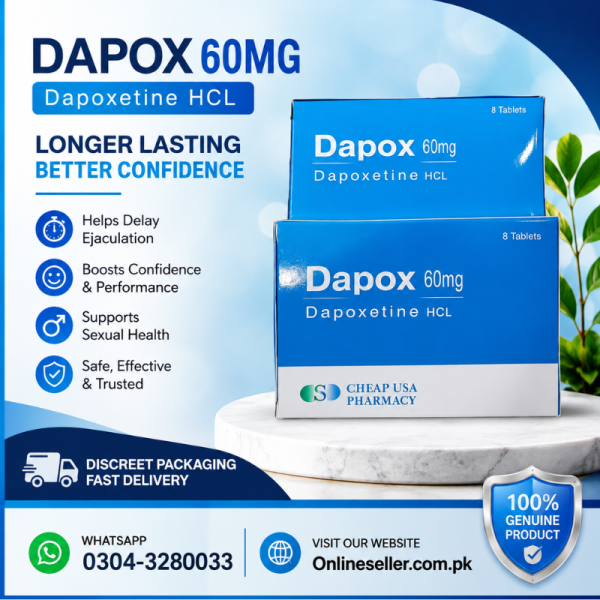 Dapox 60Mg Dapoxetine Hcl 8 Tablet In Pakistan