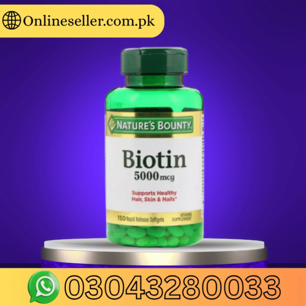 Nature's Bounty Biotin 5000 mcg 150 Softgels Price In Pakistan