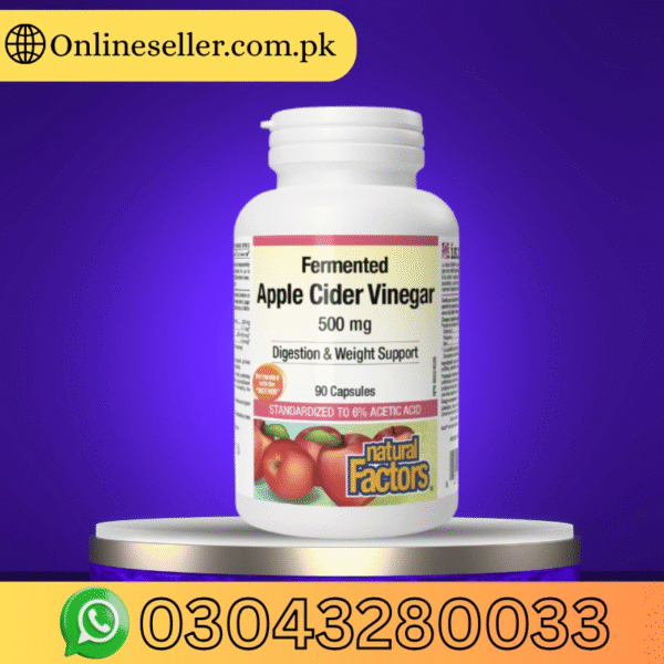Natural Factors Apple Cider Vinegar and Chromium 500 mg / 250 mcg 90 Capsules Price In Pakistan