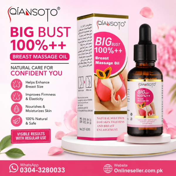 Qiansoto Big Bust 100%++ Breast Massage Oil Price In Pakistan
