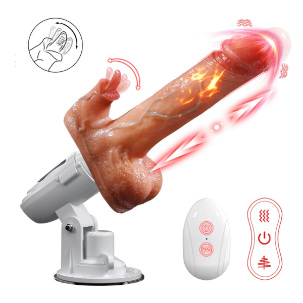 5 In 1 Realistic Smart Heating Dildo With 8 Vibrations & Thrusting Modes
