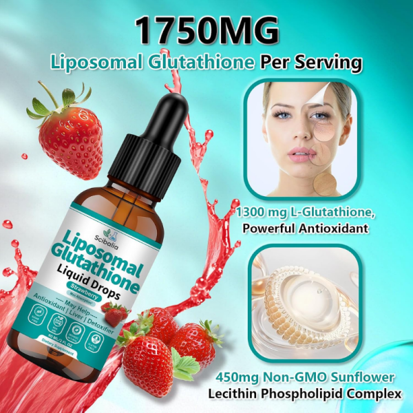 5-In-1 Liposomal Glutathione Supplement Liquid Drops 1750mg