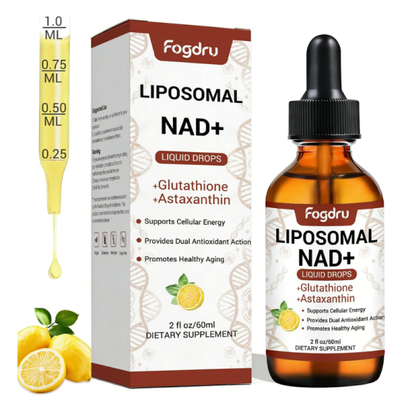 Liposomal NAD+ Liquid Drops with Glutathione & Astaxanthin for Cellular Energy In Pakistan